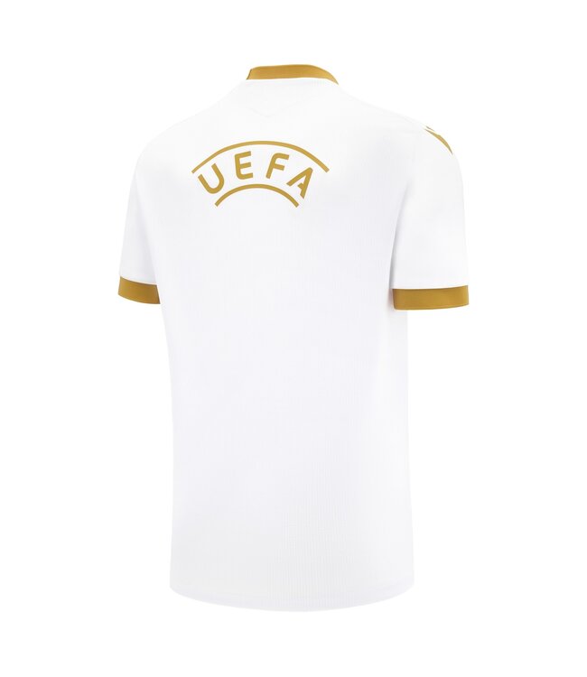 Macron Macron UEFA Euro 2024 Official Referee WarmUp Jersey - White/Gold