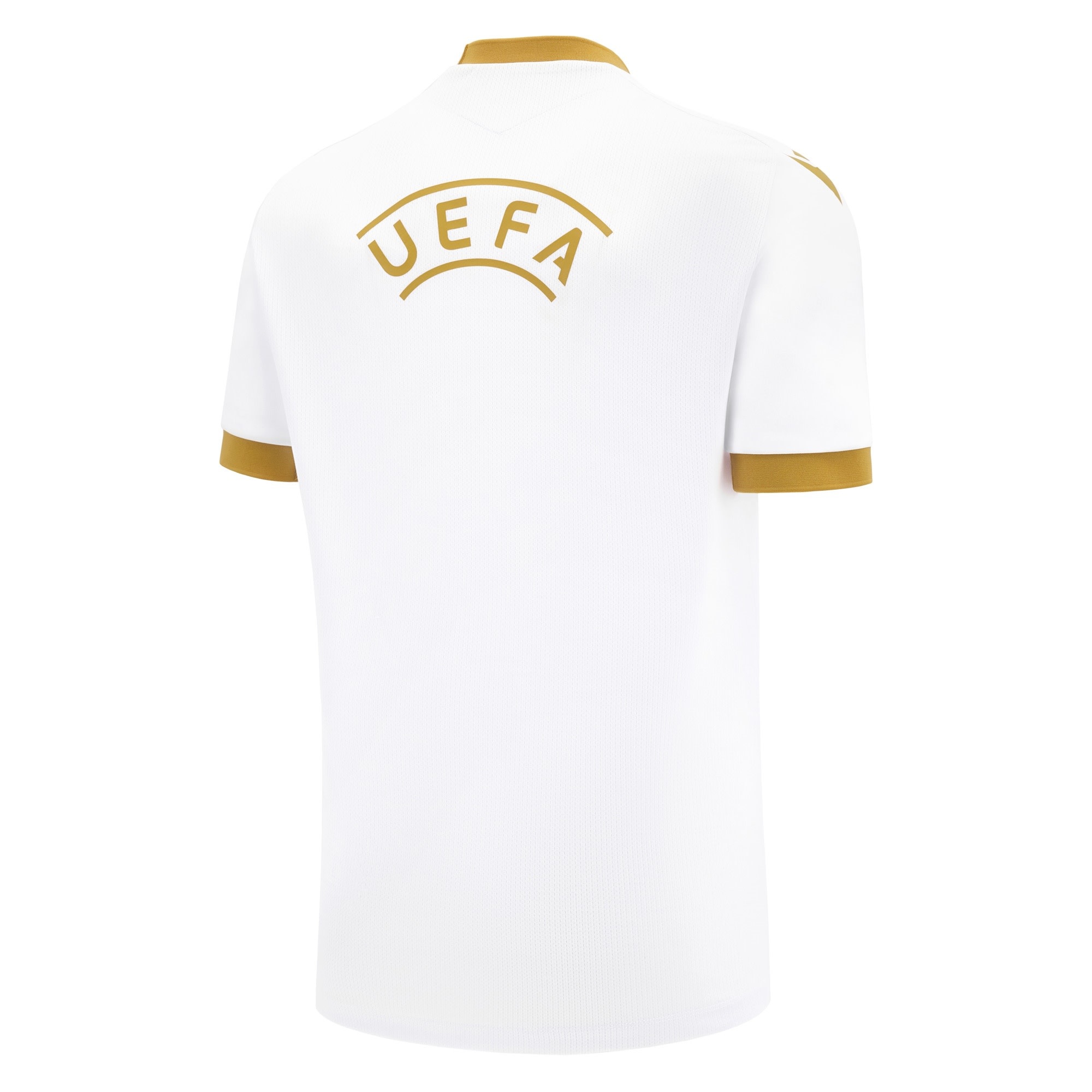 Macron UEFA Euro 2024 Official Referee WarmUp Jersey - White/Gold
