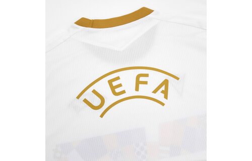 Macron UEFA Euro 2024 Official Referee WarmUp Jersey - White/Gold