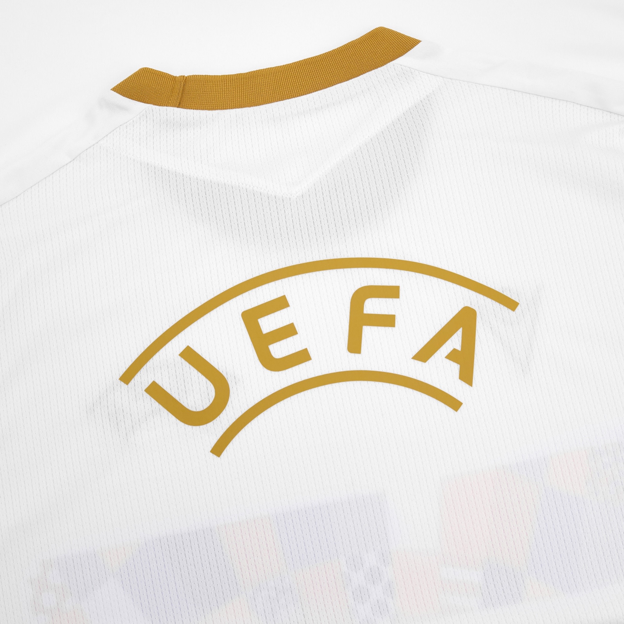 Macron UEFA Euro 2024 Official Referee WarmUp Jersey - White/Gold