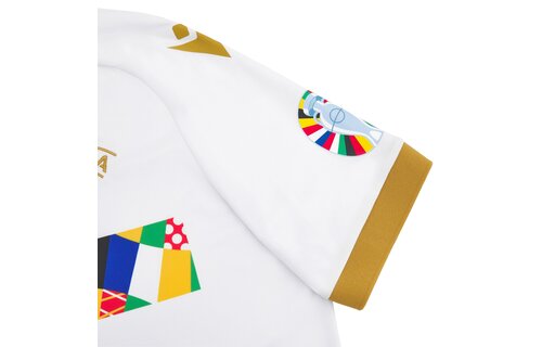 Macron UEFA Euro 2024 Official Referee WarmUp Jersey - White/Gold