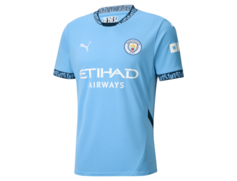 Puma Manchester City 2024 -25 Home Jersey - Light Blue/Marine Blue