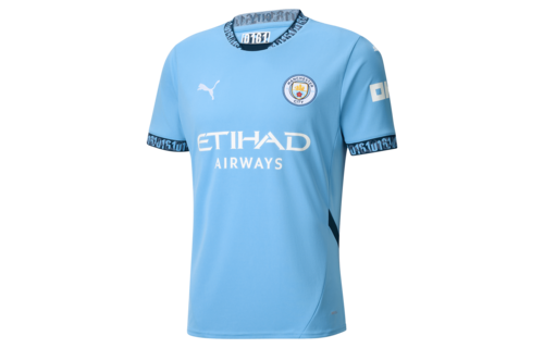 Puma Manchester City 2024 -25 Home Jersey - Light Blue/Marine Blue