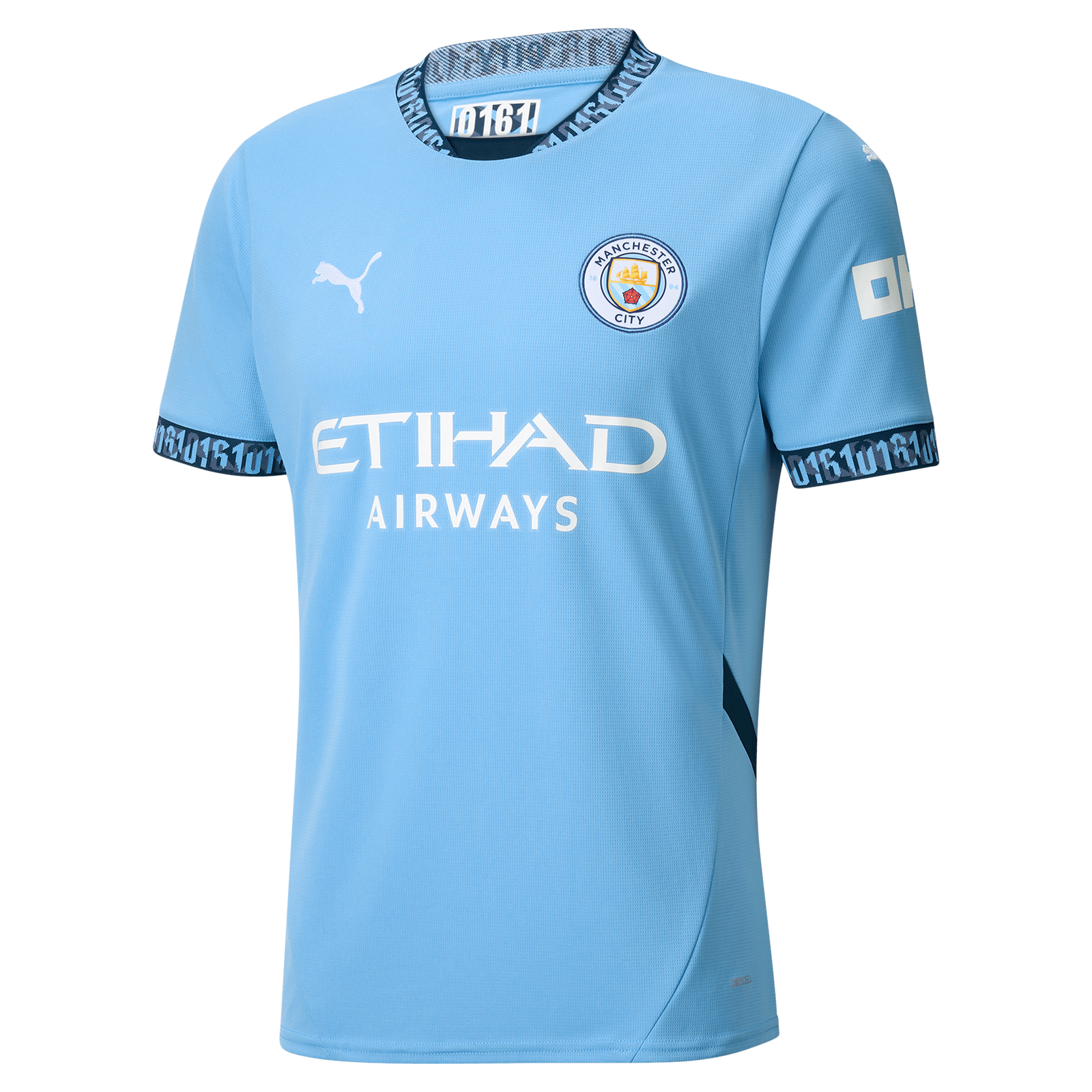 Puma Manchester City 2024 -25 Home Jersey - Light Blue/Marine Blue