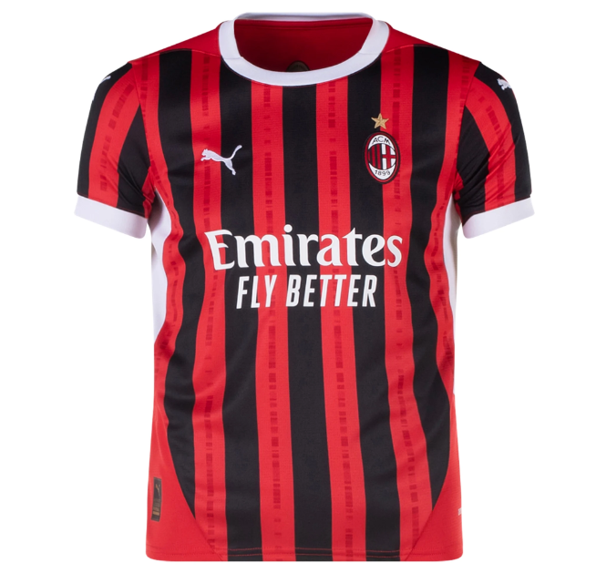 Puma AC Milan 2024 - 25 Youth Home Jersey - Red/Black