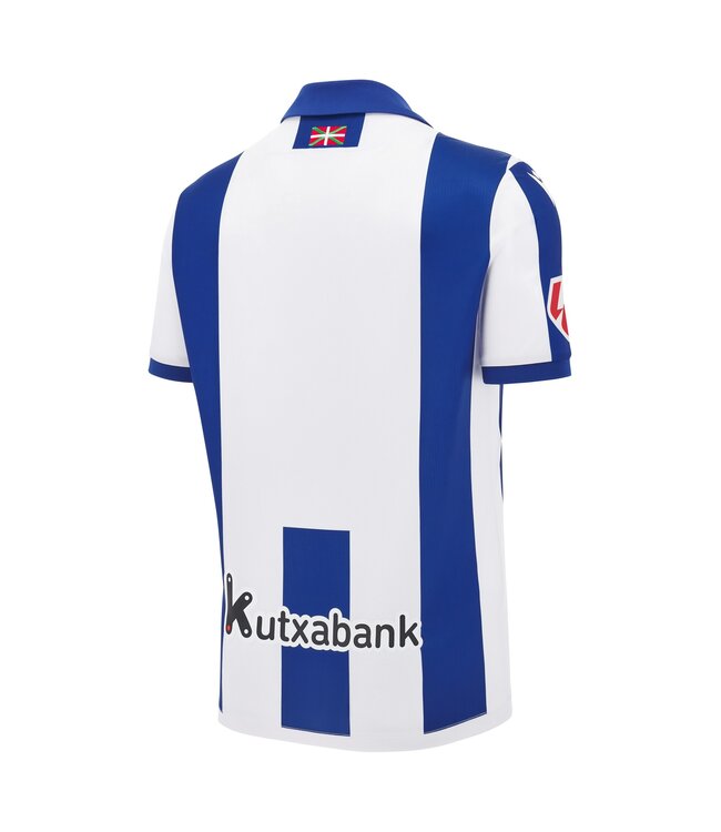 Macron Macron Real Sociedad 2024 - 25 Authentic Home Jersey - White/Loyal Blue