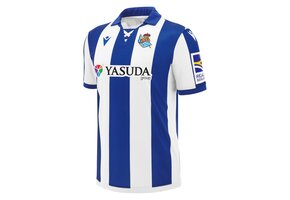 Macron Real Sociedad 2024 - 25 Authentic Home Jersey - White/Loyal Blue