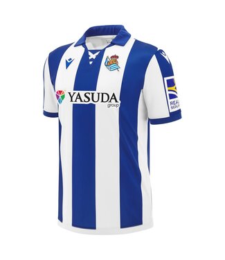 Macron Macron Real Sociedad 2024 - 25 Authentic Home Jersey - White/Loyal Blue