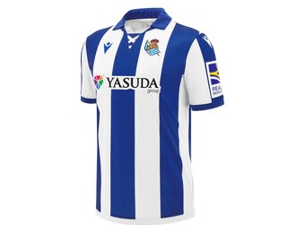 Macron Real Sociedad 2024 - 25 Authentic Home Jersey - White/Loyal Blue