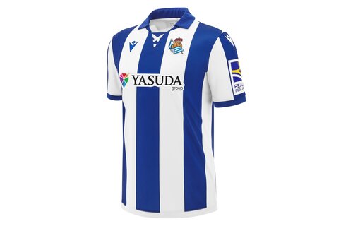 Macron Real Sociedad 2024 - 25 Authentic Home Jersey - White/Loyal Blue