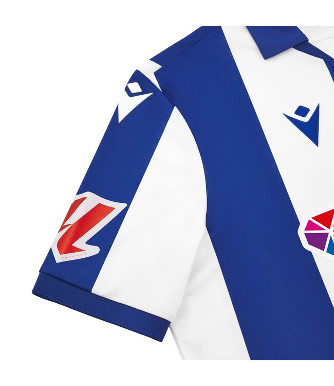 Macron Macron Real Sociedad 2024 - 25 Authentic Home Jersey - White/Loyal Blue