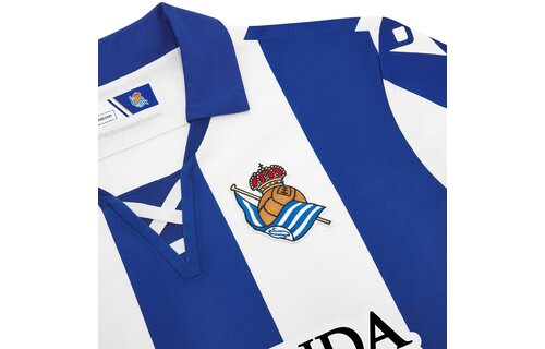 Macron Real Sociedad 2024 - 25 Authentic Home Jersey - White/Loyal Blue