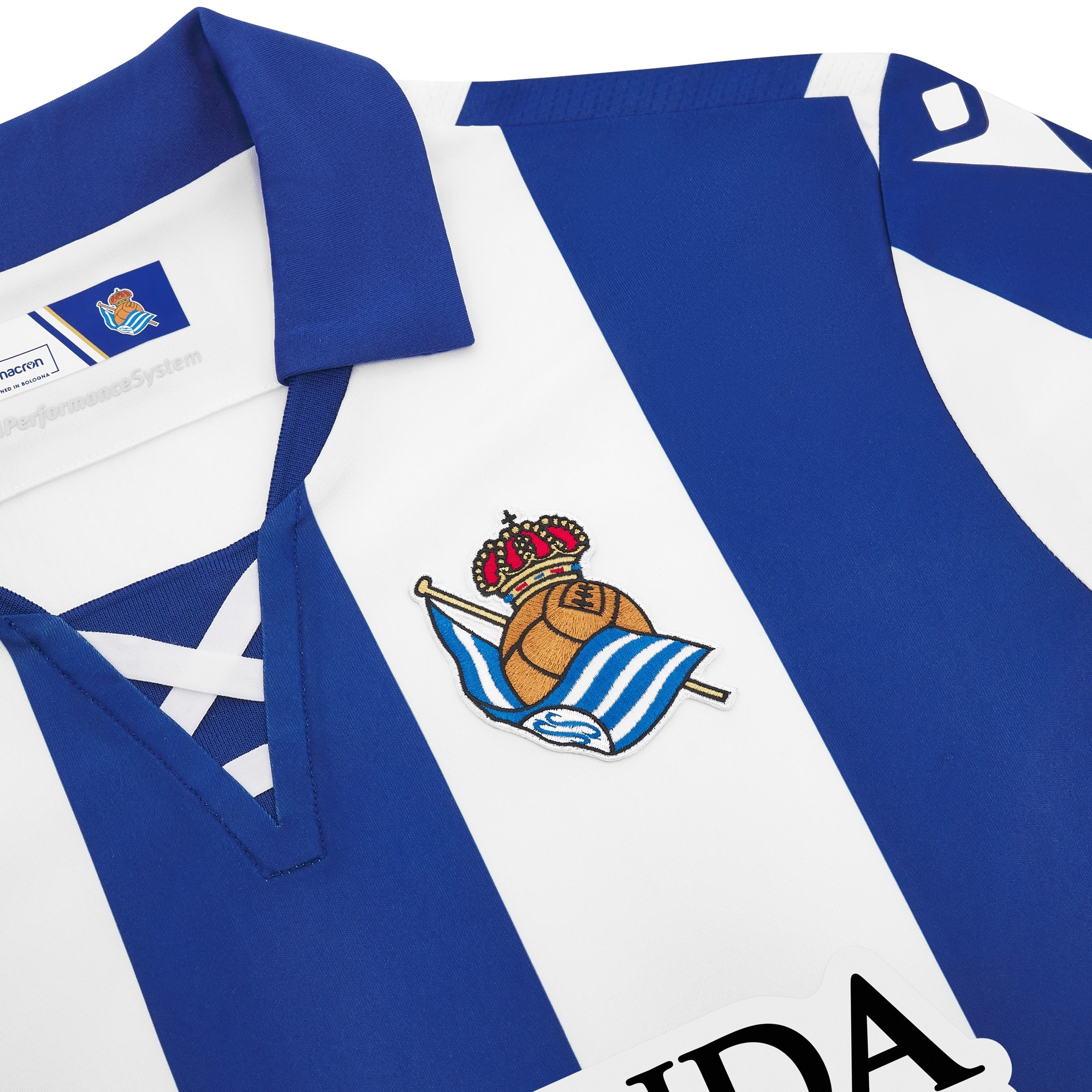 Macron Real Sociedad 2024 - 25 Authentic Home Jersey - White/Loyal Blue