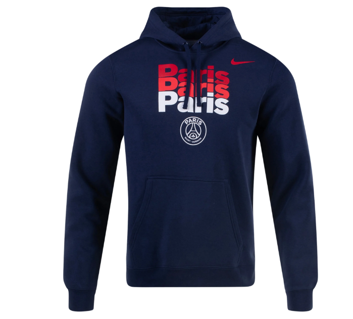 Nike PSG Paris Saint Germain 2024 Club Fleece Hoodie - Dark Navy Blue