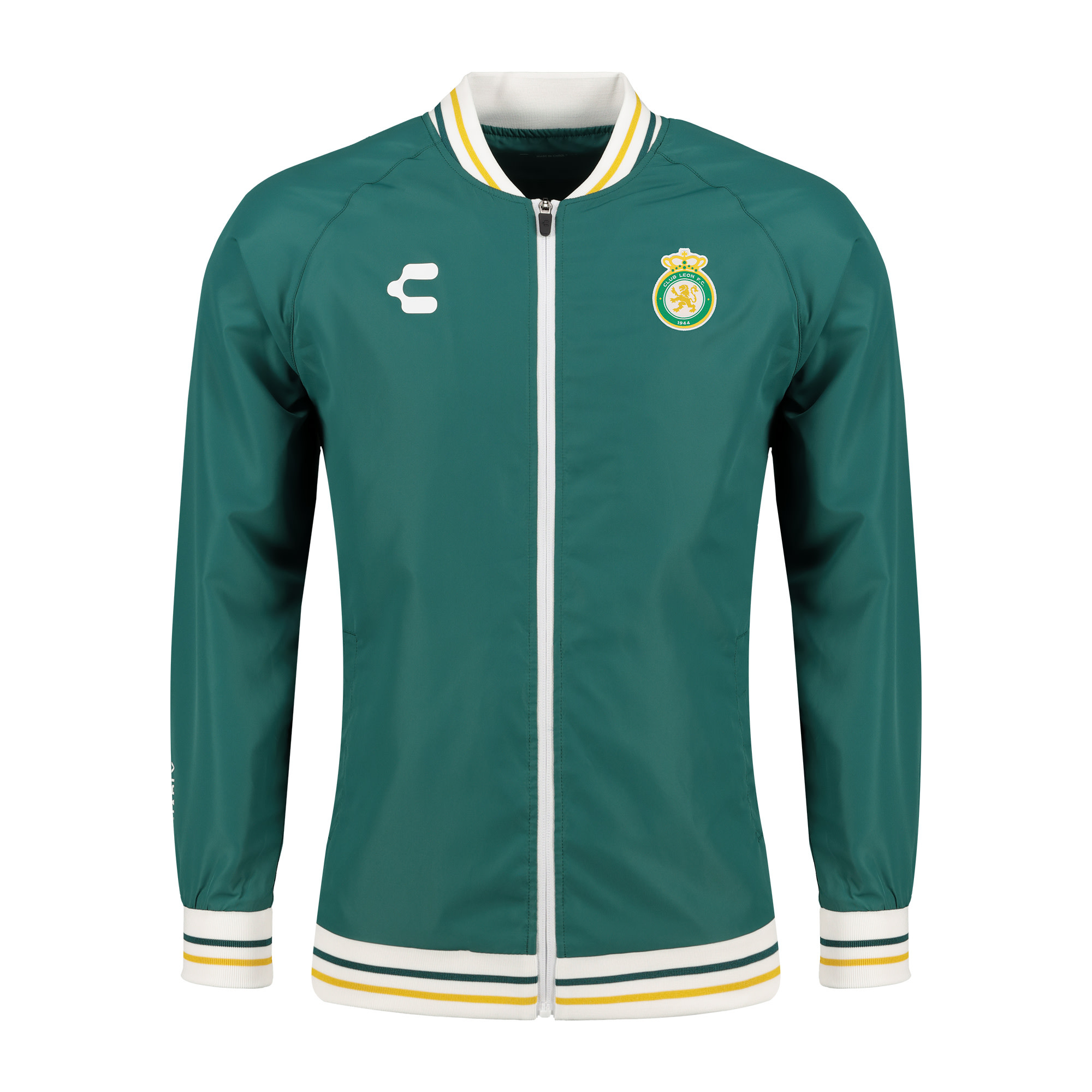 Charly Leon 2024-25 Full Zip Bomber Jacket - Green/Gold