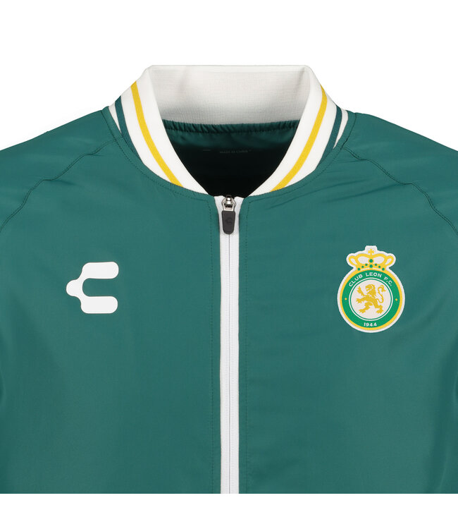 Charly Charly Leon 2024-25 Full Zip Bomber Jacket - Green/Gold