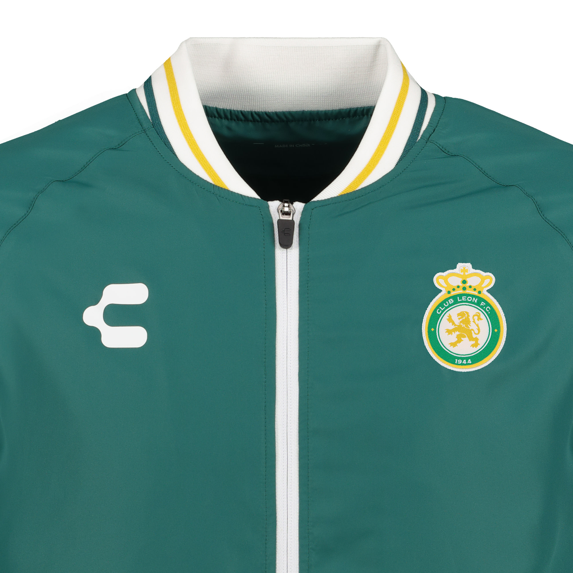 Charly Leon 2024-25 Full Zip Bomber Jacket - Green/Gold