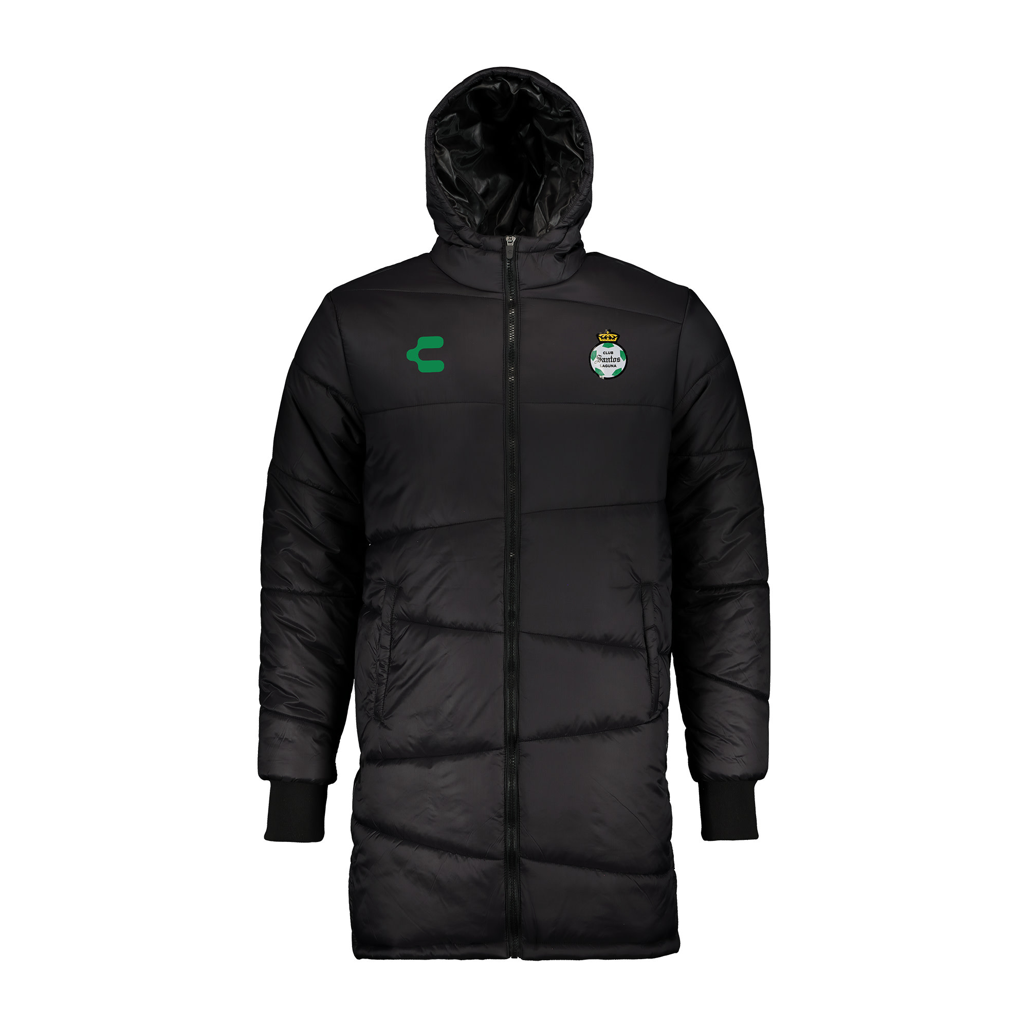 Charly Santos 2024-25 Full Zip Puffy WInter Coach Jacket - Black