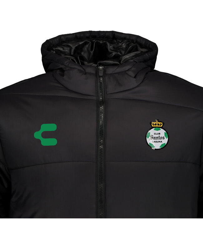 Charly Charly Santos 2024-25 Full Zip Puffy WInter Coach Jacket - Black
