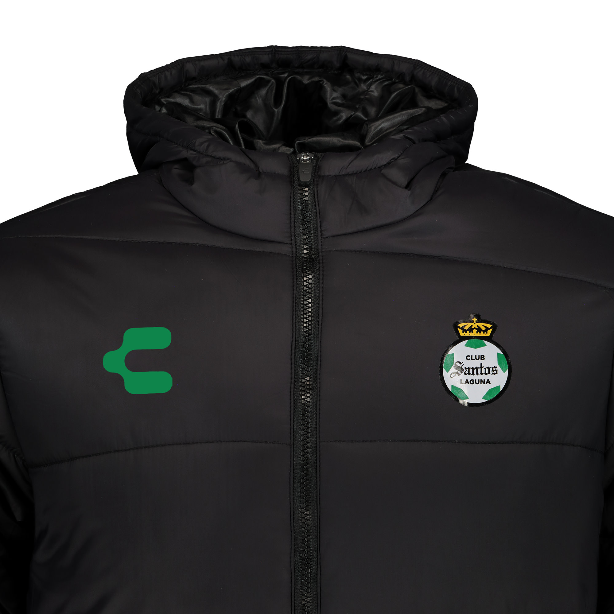 Charly Santos 2024-25 Full Zip Puffy WInter Coach Jacket - Black