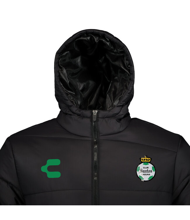 Charly Charly Santos 2024-25 Full Zip Puffy WInter Coach Jacket - Black
