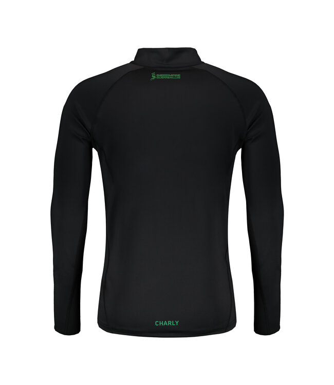 Charly Charly Santos Laguna 2024-25 Training 1/4 Zip Pullover Top - Black/Green