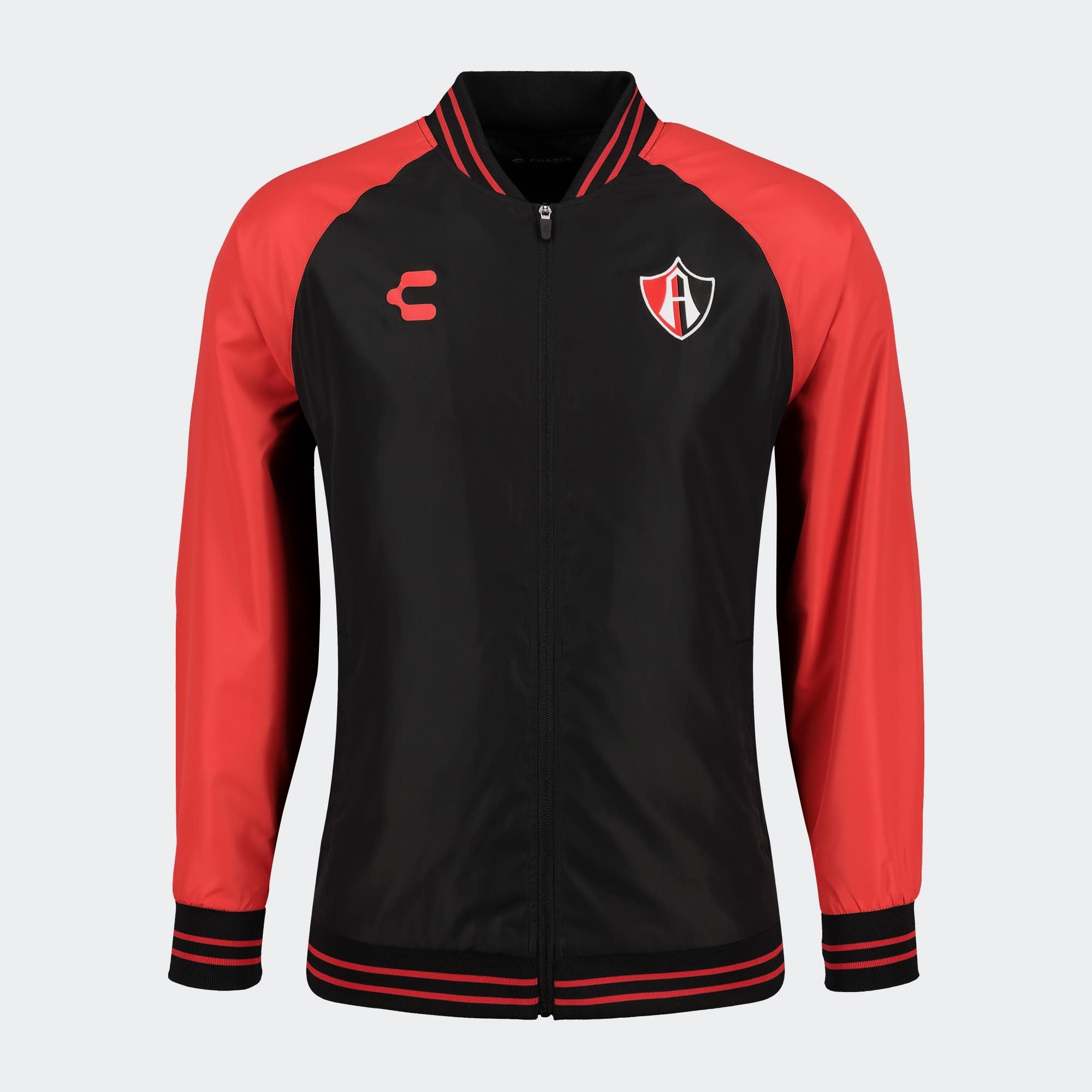 Charly Atlas 2024-25 Full Zip Bomber Jacket - Red/Black