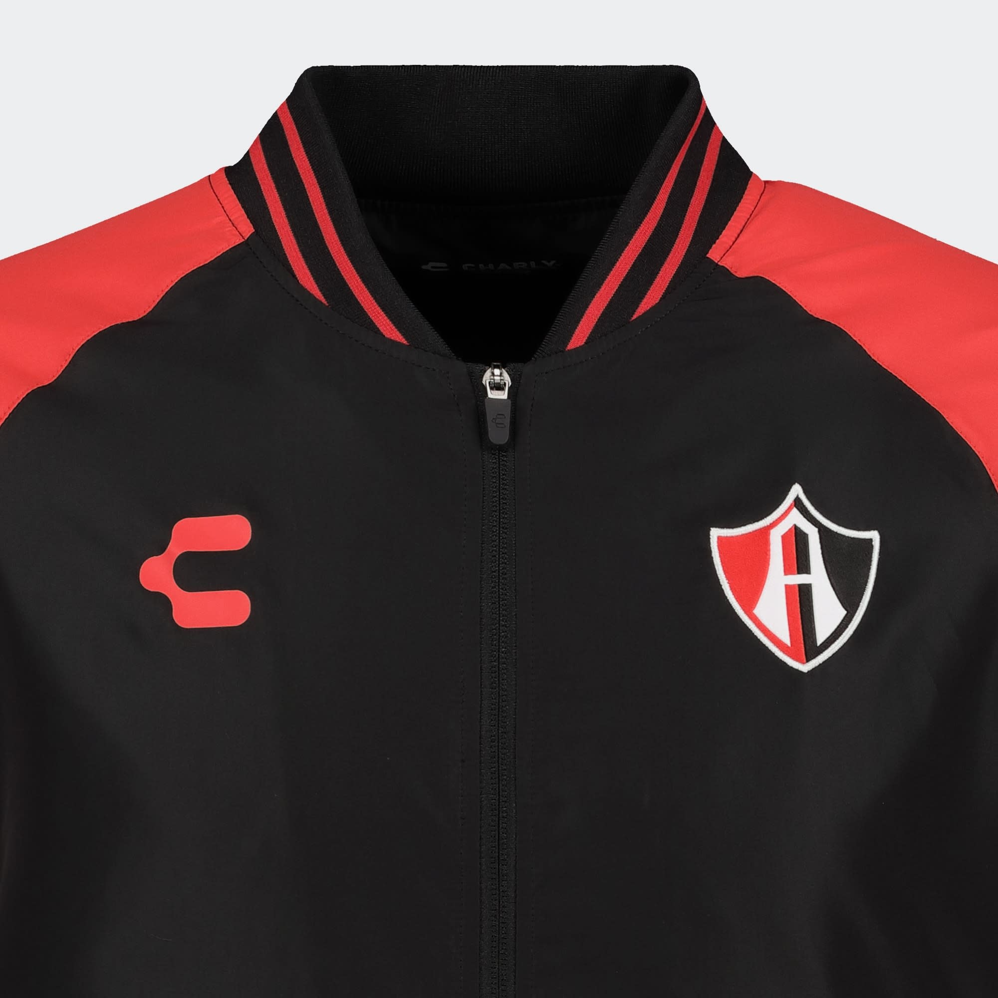 Charly Atlas 2024-25 Full Zip Bomber Jacket - Red/Black