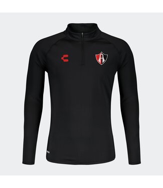 Charly Charly Atlas FC 2024-25 Training 1/4 Zip Pullover Top - Black/Red