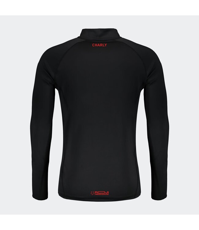 Charly Charly Atlas FC 2024-25 Training 1/4 Zip Pullover Top - Black/Red