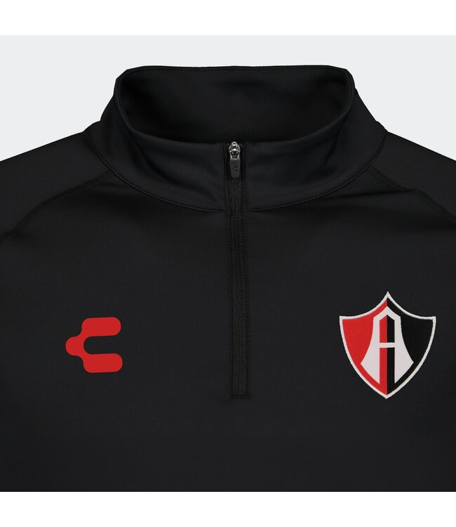 Charly Charly Atlas FC 2024-25 Training 1/4 Zip Pullover Top - Black/Red