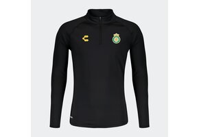 Charly Club Leon 2024-25 Training 1/4 Zip Pullover Top - Black/Green/Gold