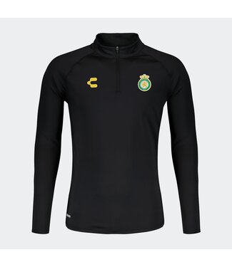 Charly Charly Club Leon 2024-25 Training 1/4 Zip Pullover Top - Black/Green/Gold