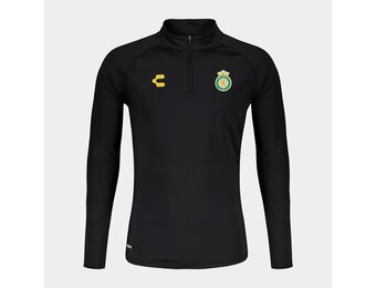 Charly Club Leon 2024-25 Training 1/4 Zip Pullover Top - Black/Green/Gold