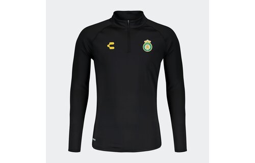 Charly Club Leon 2024-25 Training 1/4 Zip Pullover Top - Black/Green/Gold