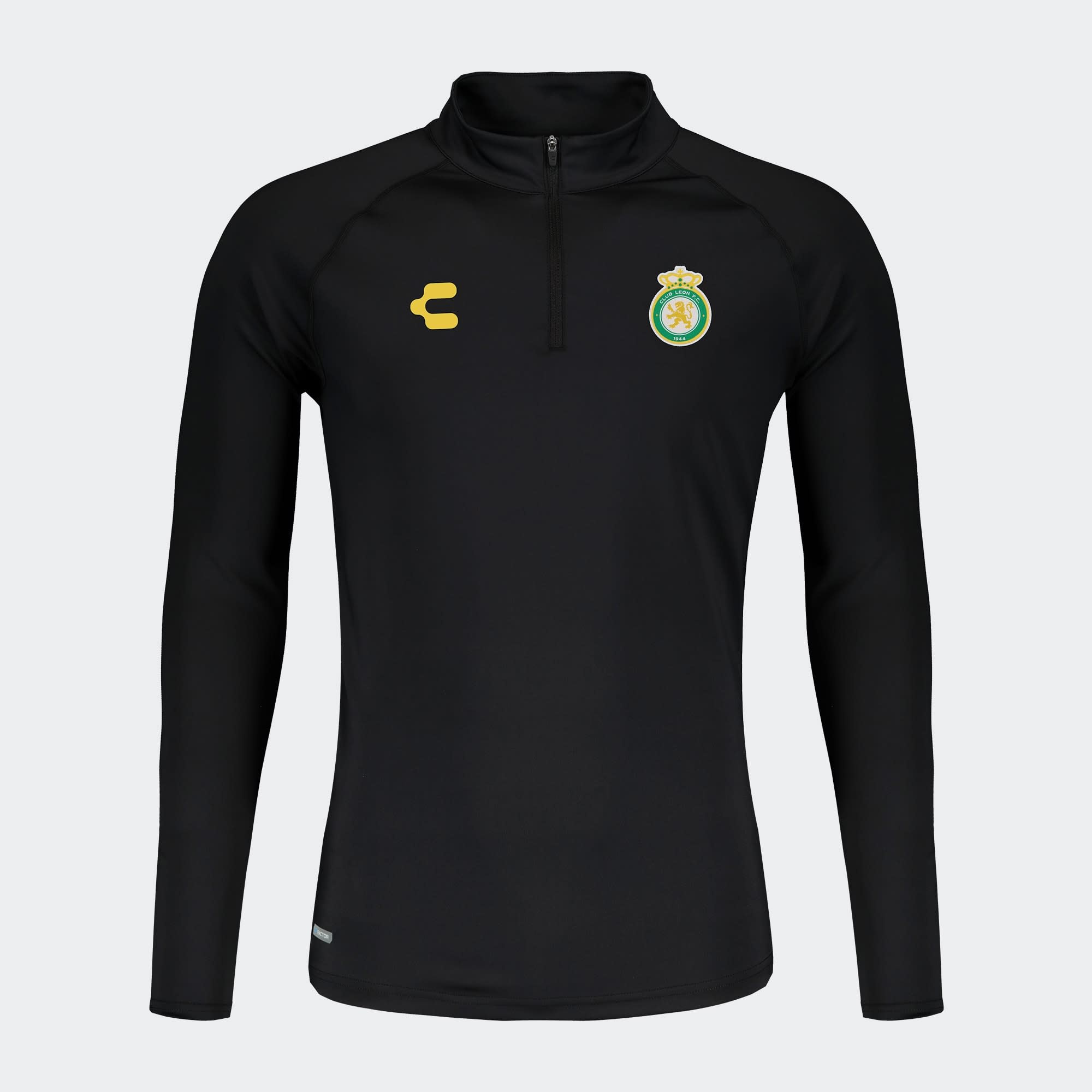 Charly Club Leon 2024-25 Training 1/4 Zip Pullover Top - Black/Green/Gold