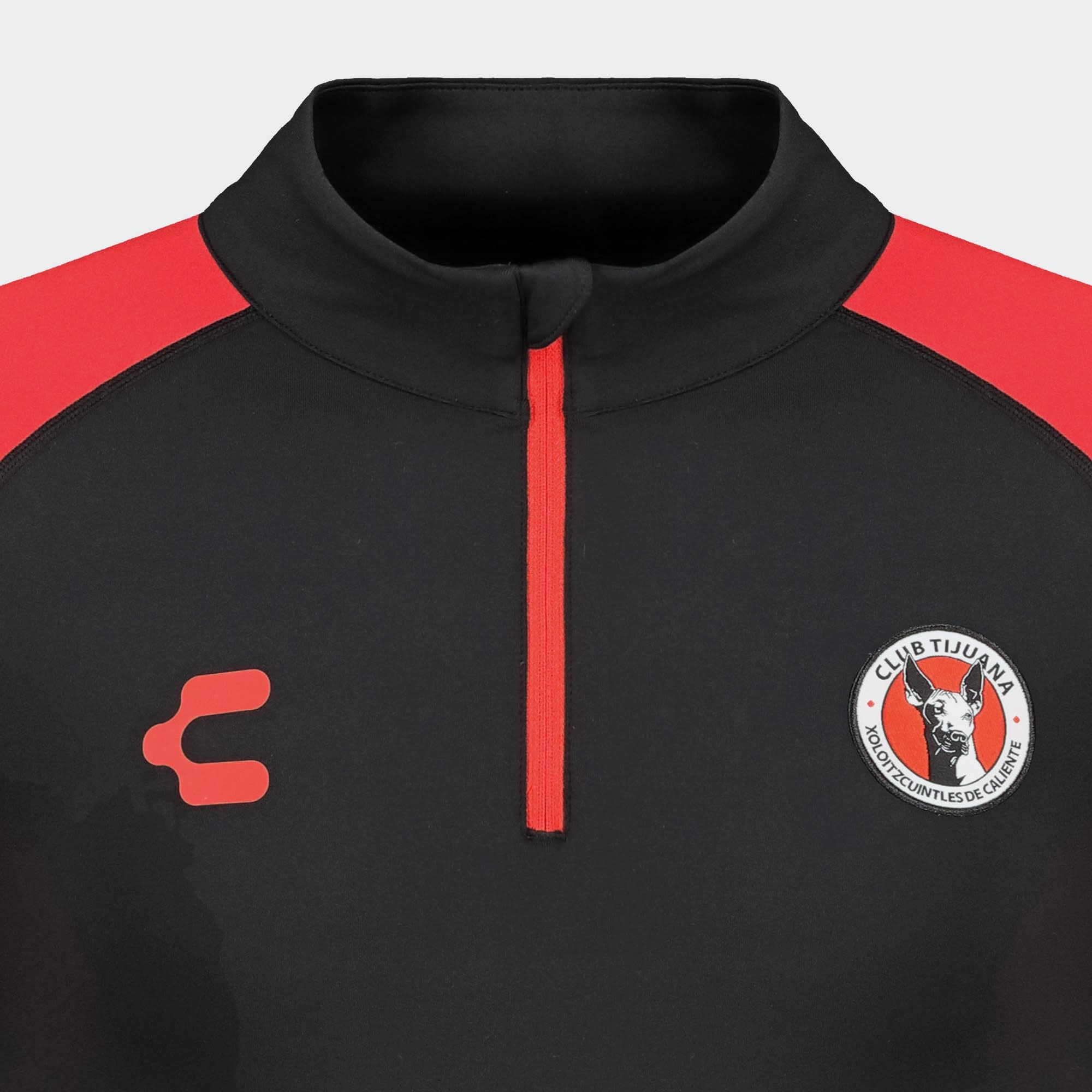 Charly Xolos 2024-25 Training 1/4 Zip Pullover Top - Black/Red