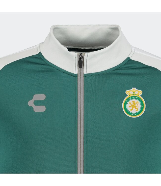 Charly Charly Club Leon 2024-25 Full Zip Training Jacket - Green/Grey/White