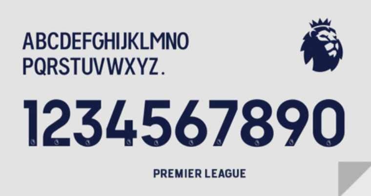 Premier League 2024 Official Nameset ( Name and Number Set)