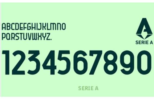 Serie A 2024 Official Nameset ( Name and Number Set)