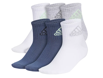 adidas  Kids Superlite Classic Quarter Socks ( 6 Pack)