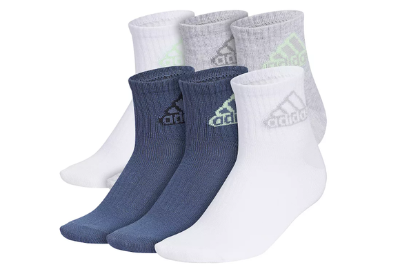 adidas  Kids Superlite Classic Quarter Socks ( 6 Pack)