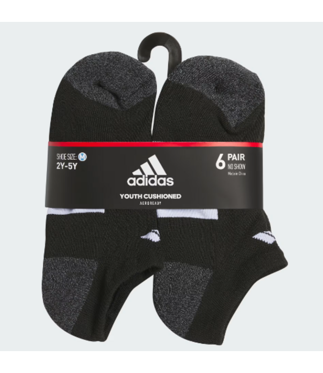 adidas adidas  Kids Athletic Cushioned No-Show Socks ( 6 Pack)