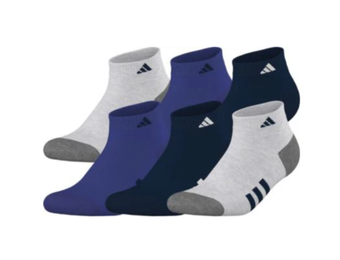 adidas Kids Athletic Cushioned Low Cut Socks ( 6 Pack)