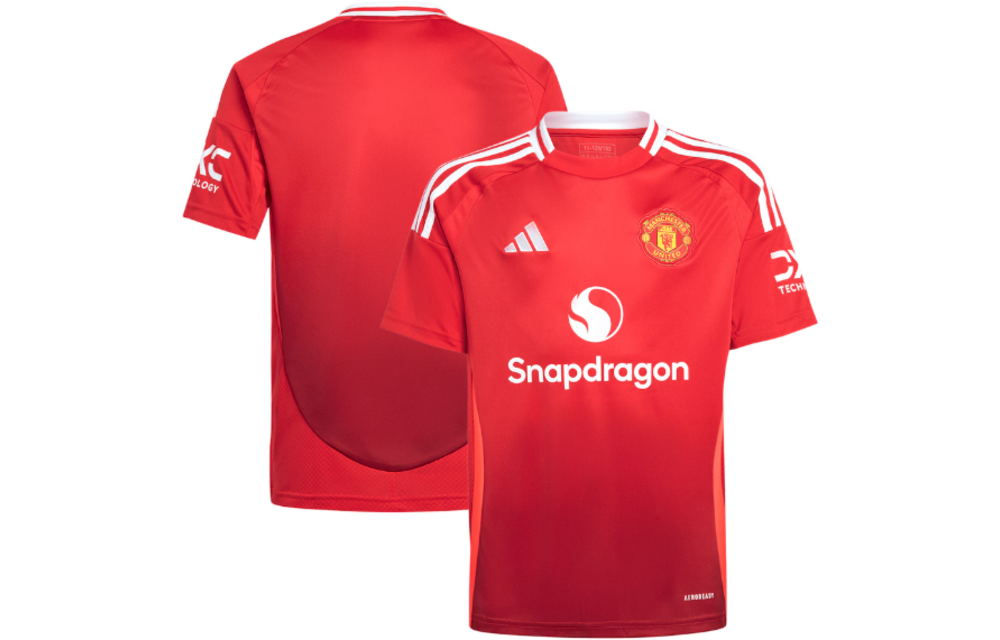 adidas Youth Manchester United 2024-25 Home Jersey - Red/White
