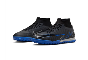 Nike Zoom Mercurial Superfly 9 Academy DF TF Turf - Black/Chrome/Hyper Royal