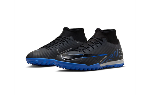 Nike Zoom Mercurial Superfly 9 Academy DF TF Turf - Black/Chrome/Hyper Royal