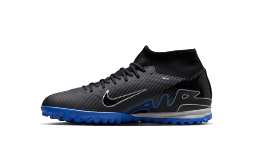 Nike Zoom Mercurial Superfly 9 Academy DF TF Turf - Black/Chrome/Hyper Royal
