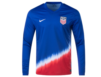 Nike USA United States Copa America 2024 Long Sleeve Away Jersey -Old Royal/Red/White/Loyal Blue/Red