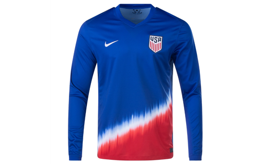 Nike USA United States Copa America 2024 Long Sleeve Away Jersey -Old Royal/Red/White/Loyal Blue/Red
